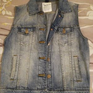 JCrew Distressed Jean Vest